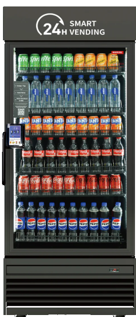 HAHA AI Smart Cooler Max 620 - AI-powered vending machine with full product display